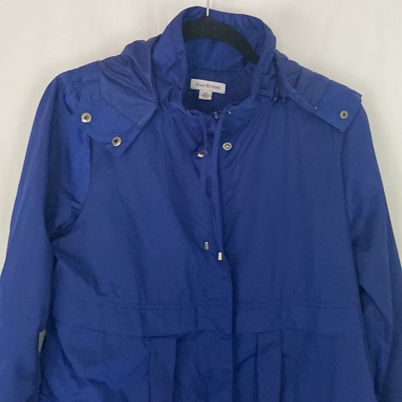 Joan Rivers Blue Rain Trench Coat Jacket Size XS - Picture 3 of 9